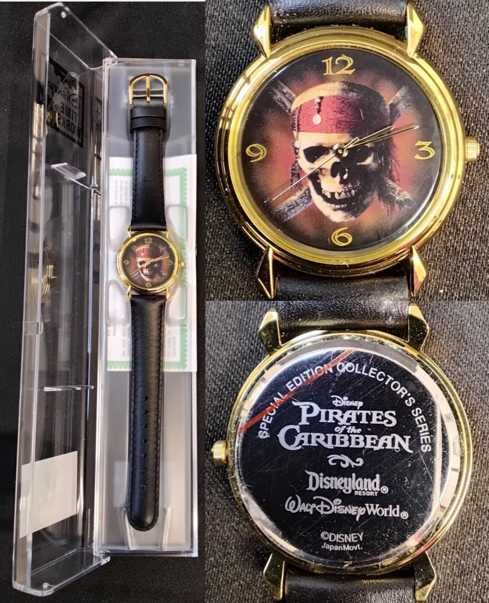 Disney Time Works Pirates of the Carribean Wrist Watch Collector Ed NIB #Z5860